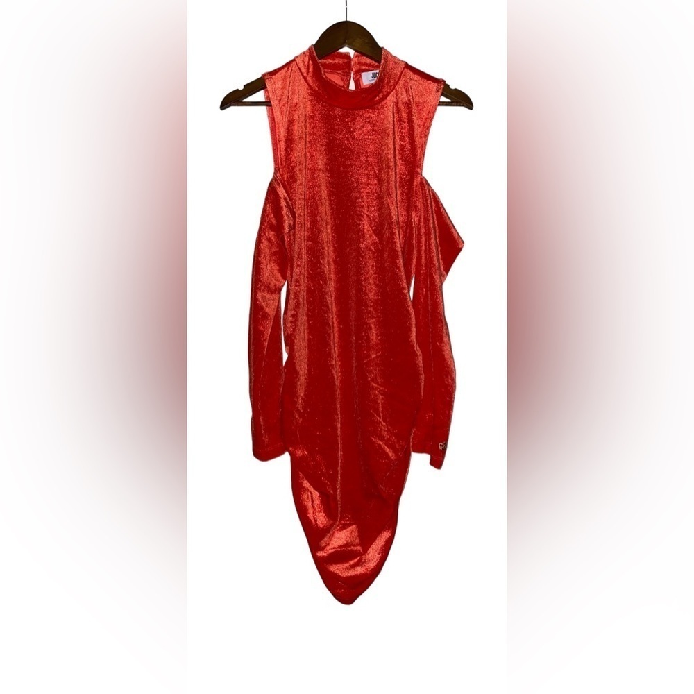 Juicy By Juicy Couture Velour Cold Shoulder Bodycon Mini‎ Dress NWT Women XL Y2K